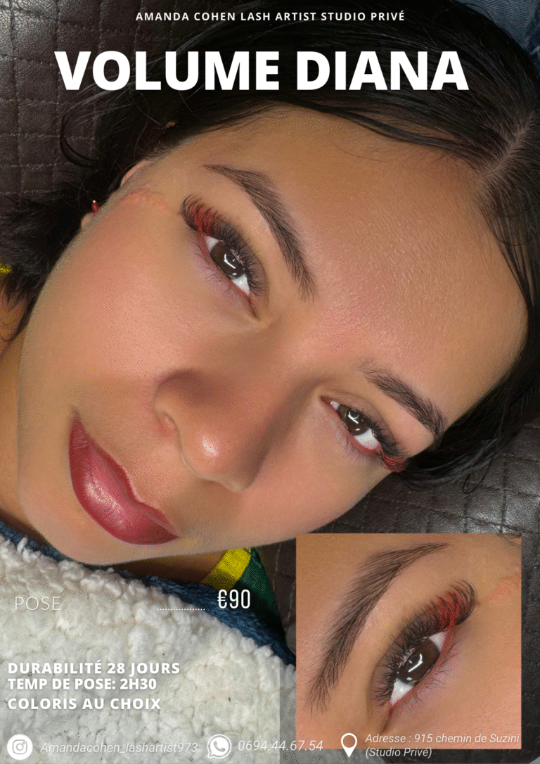 Volume Diana – pose signature à double courbure – inspirée du volume brésilien – Studio Amanda Cohen – Guyane