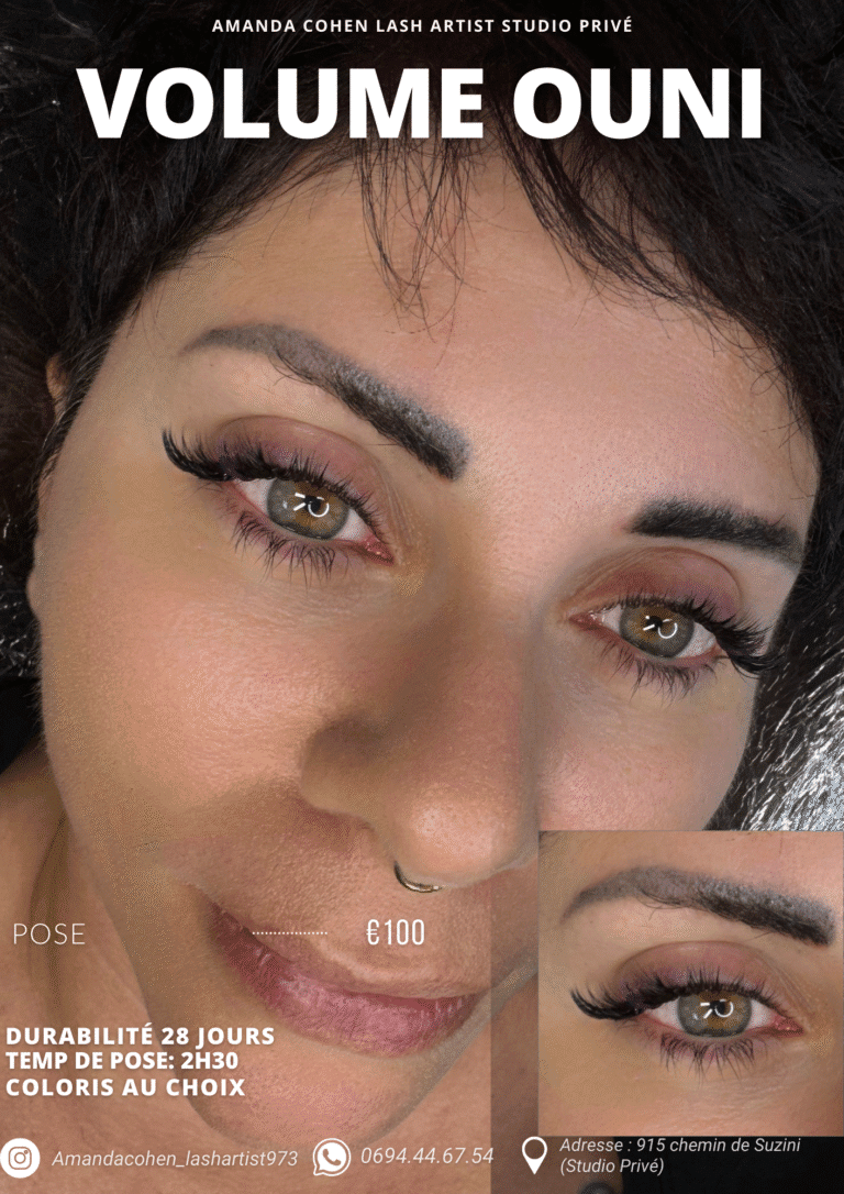 Volume Ouni – pose signature inspirée du volume russe – Studio Amanda Cohen – Guyane